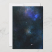 トゥインクルリトルスター海軍金ゴールド銀河系ベビーシャワー 招待状 (裏面)