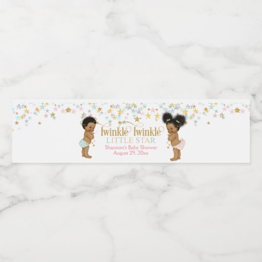 トゥインクルリトルスター男女兼用エスニックベビー ペットボトルラベル (シングルラベル)