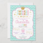 トゥインクルリトルスター誕生日招待状ガール 招待状 (正面)