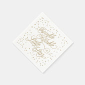 トゥインクルリトルスター金ゴールドベビーシャワーナプキンス スタンダードカクテルナプキン (角)