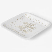 トゥインクルリトルスター金ゴールドベビーシャワー ペーパープレート (傾斜あり)