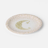 トゥインクルリトルスター金ゴールドムーンピンク ペーパープレート (アングル)