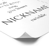 トゥインクルリトルスター1歳誕生日マイルストーンブルー ポスター (角)