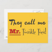 トゥインクルートーズ氏バレエのギフト ポストカード (正面/裏面)