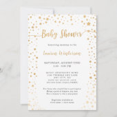 トゥインクル金ゴールドスターベビーシャワー招待状 招待状 (正面)