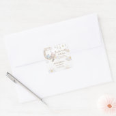 トゥインクル リトル スター うさぎ ベビーシャワー スクエアシール (封筒)