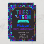 トゥイーンから10代のパーティの招待状 招待状 (正面/裏面)