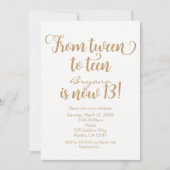 トゥイーンから10代の13th誕生日パーティーANY COLOR 招待状 (正面)