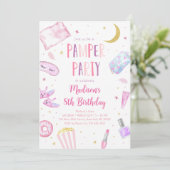 トゥイーンガールパンパーパーティー誕生日 招待状 (スタンド正面)