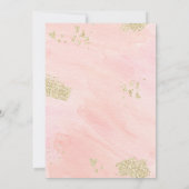 トゥイーンガールピンクパンパーパーティー誕生日 招待状 (裏面)