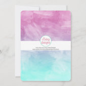 トゥイーンガール誕生日スランバーパーティー水彩 招待状 (裏面)