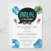 トゥイーンパーティー用のブ10代のルーボープール招待状 招待状 (正面)