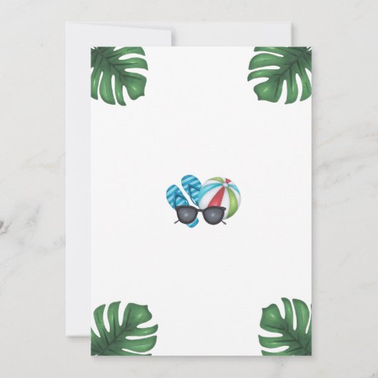 トゥイーンパーティー用のブ10代のルーボープール招待状 招待状 (裏面)