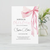 トゥイーンピンクボウ13誕生日 | コケット13誕生 招待状 (スタンド正面)