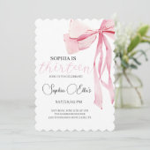 トゥイーンピンクボウ13誕生日 | コケット13誕生 招待状 (スタンド正面)