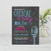 トゥイーン/10代のカラオケ誕生日パーティー 招待状 (スタンド正面)
