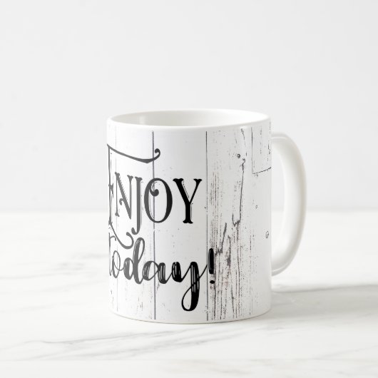 トゥイ楽しむム素朴ファームハウスホワイトウッド コーヒーマグカップ (正面右)
