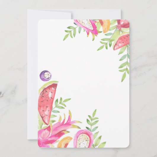 トゥゥ・ティ・フルッティ バースデー ガールズセカンドバースデーカード 招待状 (正面)