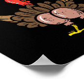 トゥエルキートルコお尻おもしろい感謝祭トワークダンスプ ポスター (角)