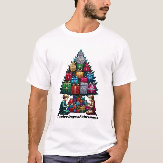 トゥエルブ・デイズ・オブ・ギフツ Tシャツ、年代順のキリスト Tシャツ (正面)