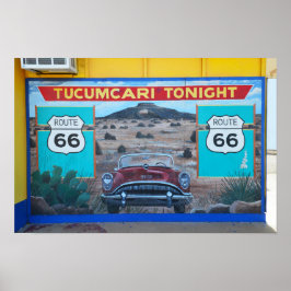 トゥカムカリ・トゥナイト壁画、ルート66、ニューメキシコ州 ポスター