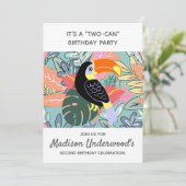 トゥカンセカンド誕生日ジャングルトピックサマーテーマ 招待状 (スタンド正面)