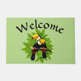 トゥカンデュオグリーンウェルカム ドアマット