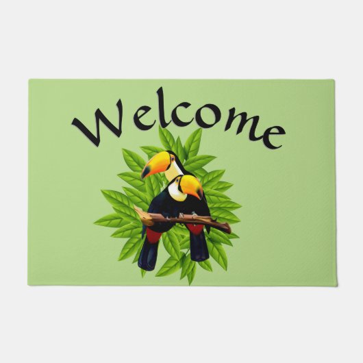 トゥカンデュオグリーンウェルカム ドアマット (正面)