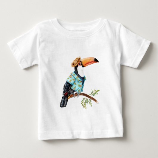 トゥカンハワイアンシャツ ベビーTシャツ (正面)