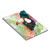 トゥカンポートレートとトロピカル葉 ノートブック (右側)