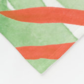 トゥカンポートレートとトロピカル葉 フリースブランケット (角)