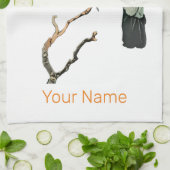 トゥカンポートレート動物熱帯鳥デザイン キッチンタオル (折り畳み)