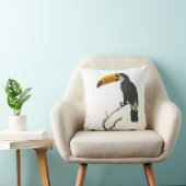 トゥカンポートレート動物熱帯鳥デザイン クッション (椅子)