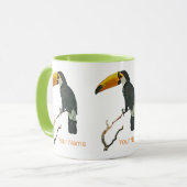 トゥカンポートレート動物熱帯鳥デザイン マグカップ (正面左)