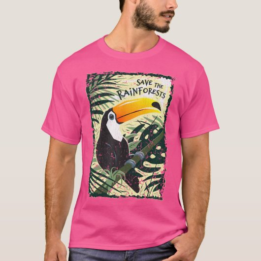 トゥカンヴィンテージ救シャツ – 熱帯雨林 Tシャツ (正面)