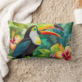 トゥカン熱帯性鳥獣 ランバークッション (ブランケット)