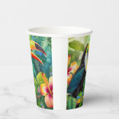 トゥカン熱帯鳥パーソナライズされた名 紙コップ (右)