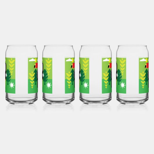 トゥカン熱帯鳥 ガラス缶 (右)