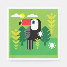 トゥカン熱帯鳥 スタンダードランチョンナプキン