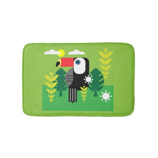 トゥカン熱帯鳥 バスマット (正面)