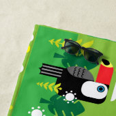 トゥカン熱帯鳥 ビーチタオル (インサイチュ)