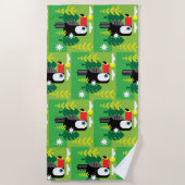 トゥカン熱帯鳥 ビーチタオル (正面)