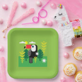 トゥカン熱帯鳥 ペーパープレート (パーティー)