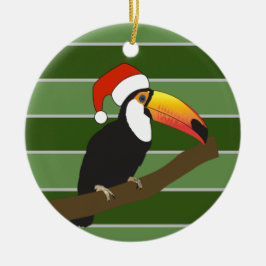 トゥカン サンタハット - クリスマス スペシャル セラミックオーナメント