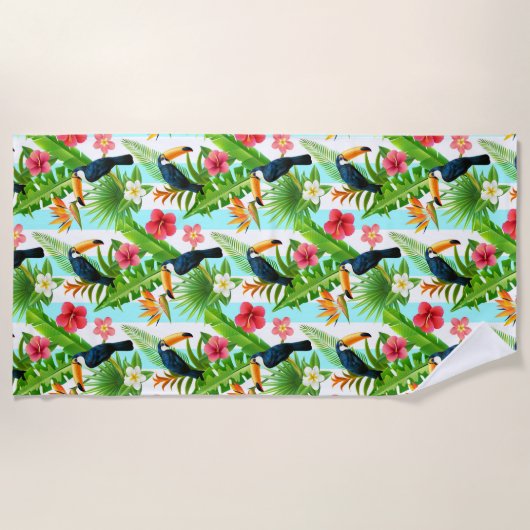 トゥカン ビーチタオル (正面)