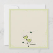 トゥガー（グリーン）ポストズブ結婚ランチ招待状 招待状 (裏面)