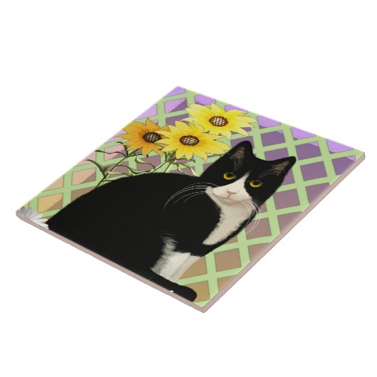 トゥキセドの猫と庭 タイル (側面)