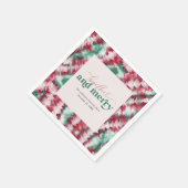 トゥギャザー＆メリー | モダンなクリスマスのタイダイ スタンダードカクテルナプキン (角)