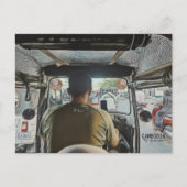 トゥクトゥクの中のカンボジア、カスタマイズ可能な日付 ポストカード (正面)