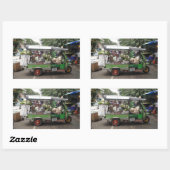 トゥクトゥクバンコクタイランドブリムにフル 長方形シール (シート)